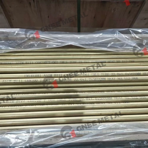 Tubi in alluminio-ottone ASTM B111 C68700 forniti per un progetto di scambiat...