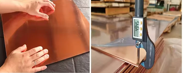 thin copper sheets